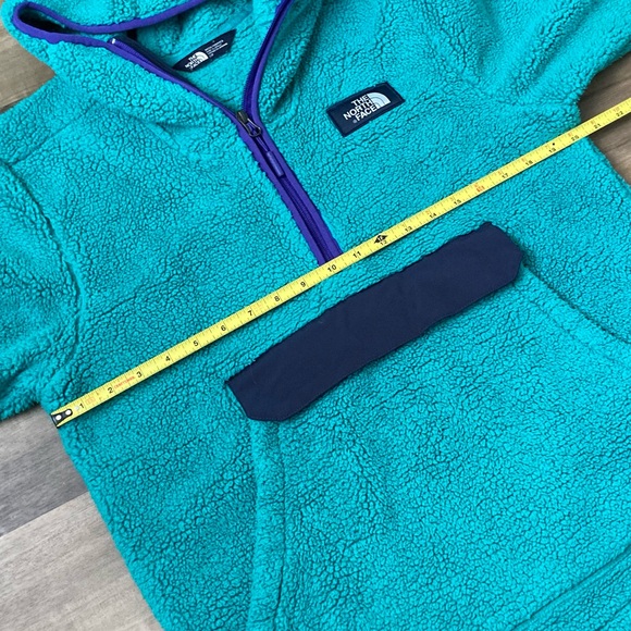 [The North Face] Sherpa Hoodie Kangaroo Pocket Sweartshirt Small - Picture 6 of 11